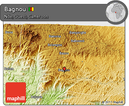 Physical 3D Map of Bagnou