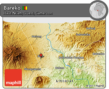 Physical 3D Map of Bareko