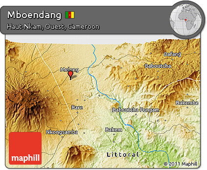 Physical 3D Map of Mboendang