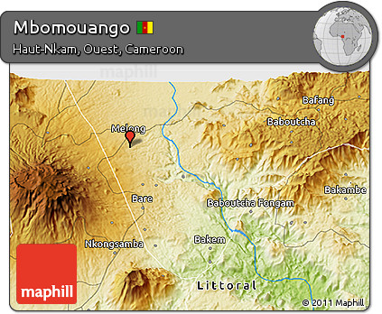 Physical 3D Map of Mbomouango