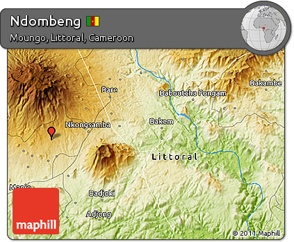 Physical 3D Map of Ndombeng