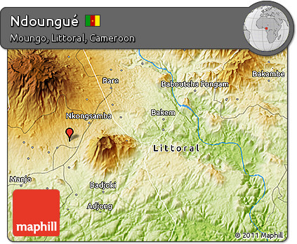 Physical 3D Map of Ndoungué