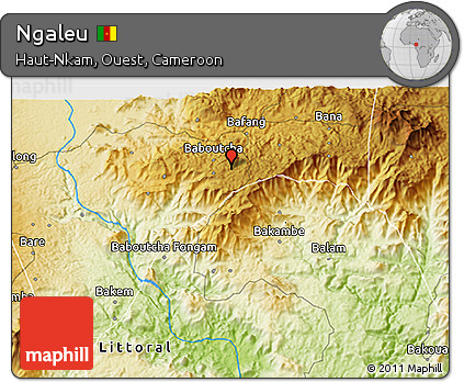 Physical 3D Map of Ngaleu