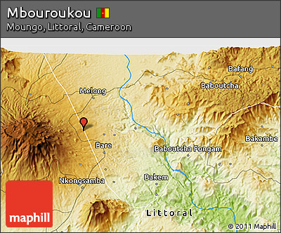 Physical 3D Map of Mbouroukou