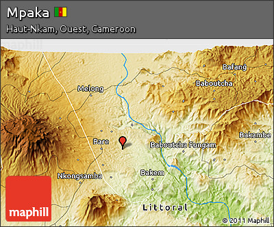 Physical 3D Map of Mpaka