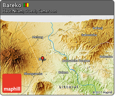 Physical 3D Map of Bareko