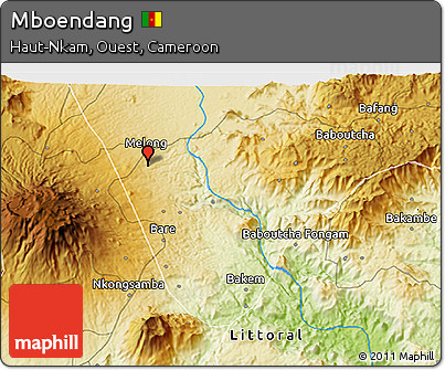 Physical 3D Map of Mboendang