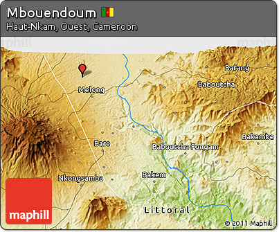 Physical 3D Map of Mbouendoum