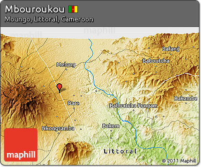 Physical 3D Map of Mbouroukou