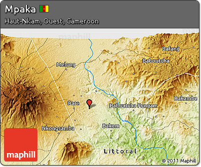 Physical 3D Map of Mpaka