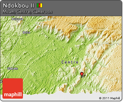 Physical 3D Map of Ndokbou II