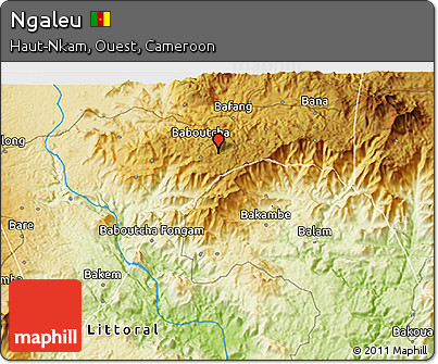 Physical 3D Map of Ngaleu
