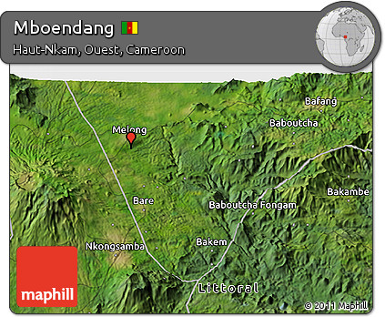 Satellite 3D Map of Mboendang