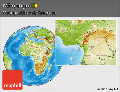 Physical Location Map of Mboango