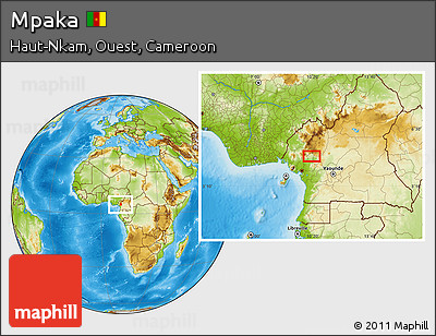 Physical Location Map of Mpaka