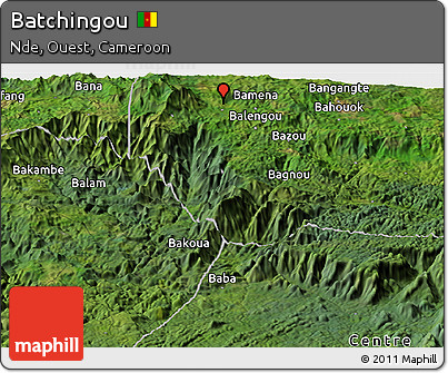 Satellite Panoramic Map of Batchingou