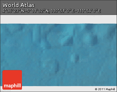 Satellite 3D Map of the Area around 4° 53' 57" N, 111° 25' 30" E