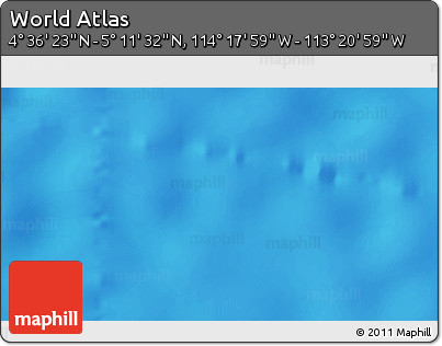 Physical 3D Map of the Area around 4° 53' 57" N, 113° 49' 29" W
