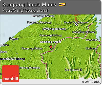 Physical 3D Map of Kampong Limau Manis