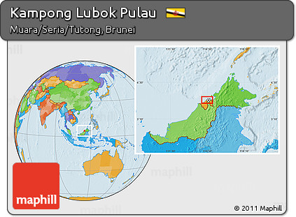Political Location Map of Kampong Lubok Pulau
