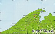 Physical Map of the area around 4° 53' 57" N, 114° 49' 29" E