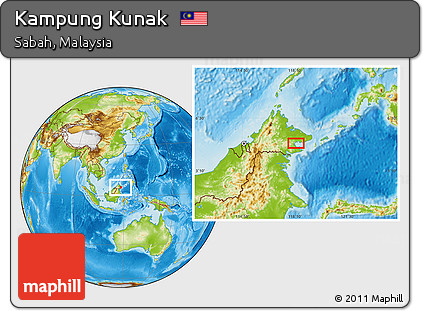 Physical Location Map of Kampung Kunak