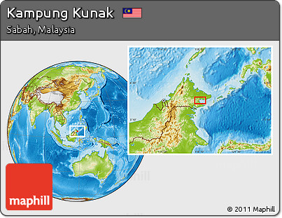 Physical Location Map of Kampung Kunak