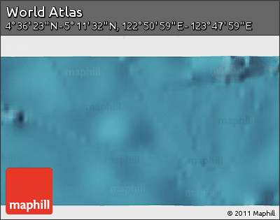 Satellite 3D Map of the Area around 4° 53' 57" N, 123° 19' 29" E