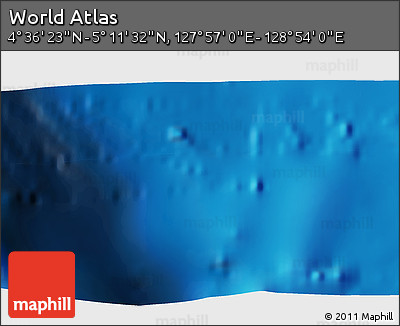 Physical 3D Map of the Area around 4° 53' 57" N, 128° 25' 30" E