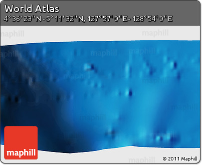 Physical 3D Map of the Area around 4° 53' 57" N, 128° 25' 30" E