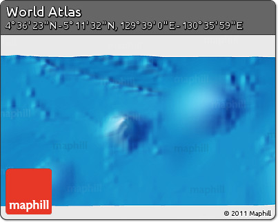 Physical 3D Map of the Area around 4° 53' 57" N, 130° 7' 30" E