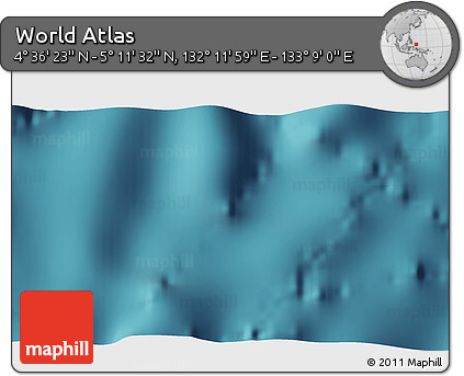 Satellite 3D Map of the Area around 4° 53' 57" N, 132° 40' 30" E
