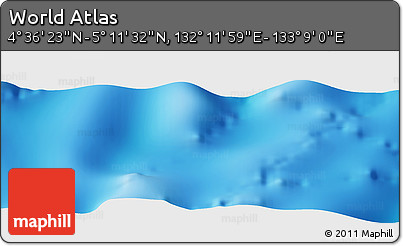 Physical Panoramic Map of the Area around 4° 53' 57" N, 132° 40' 30" E