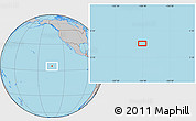 Gray Location Map of the area around 4° 53' 57" N, 134° 13' 29" W