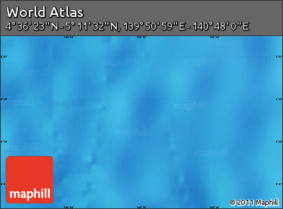Physical Map of the Area around 4° 53' 57" N, 140° 19' 29" E