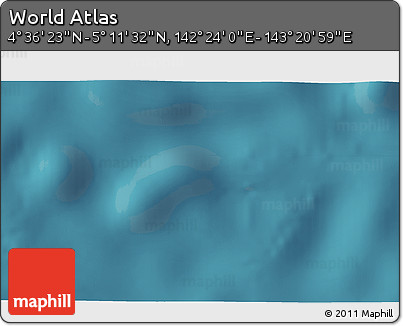 Satellite 3D Map of the Area around 4° 53' 57" N, 142° 52' 30" E