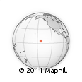 Outline Map of the Area around 4° 53' 57" N, 142° 43' 29" W, rectangular outline
