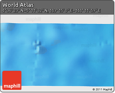 Physical 3D Map of the Area around 4° 53' 57" N, 143° 43' 29" E
