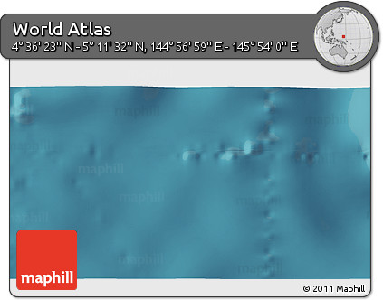 Satellite 3D Map of the Area around 4° 53' 57" N, 145° 25' 30" E