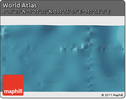 Satellite 3D Map of the Area around 4° 53' 57" N, 145° 25' 30" E