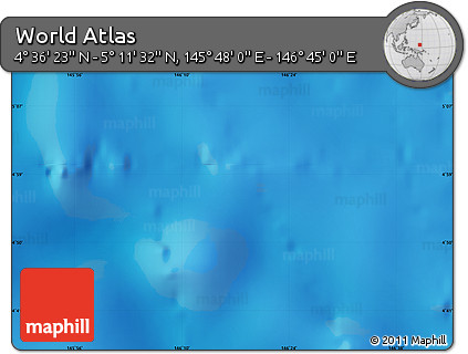 Physical Map of the Area around 4° 53' 57" N, 146° 16' 30" E