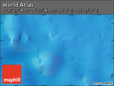 Physical Map of the Area around 4° 53' 57" N, 146° 16' 30" E