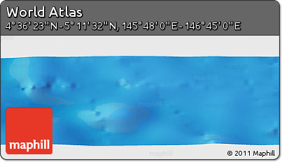 Physical Panoramic Map of the Area around 4° 53' 57" N, 146° 16' 30" E