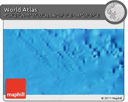 Physical 3D Map of the Area around 4° 53' 57" N, 147° 7' 30" E