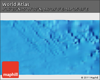 Physical 3D Map of the Area around 4° 53' 57" N, 147° 7' 30" E