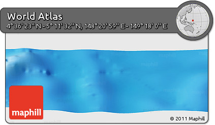 Physical Panoramic Map of the Area around 4° 53' 57" N, 148° 49' 29" E
