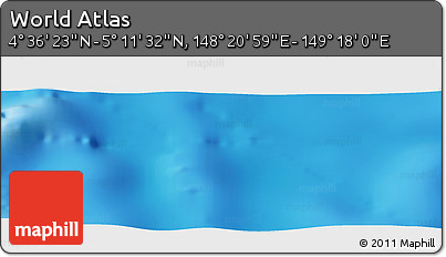 Physical Panoramic Map of the Area around 4° 53' 57" N, 148° 49' 29" E