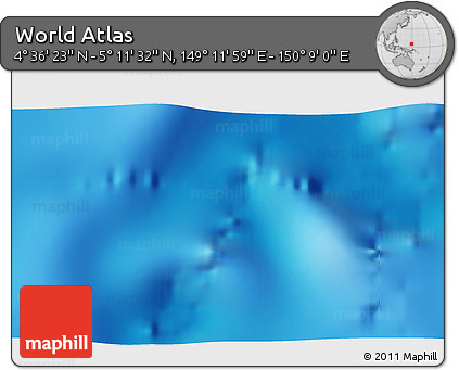 Physical 3D Map of the Area around 4° 53' 57" N, 149° 40' 30" E