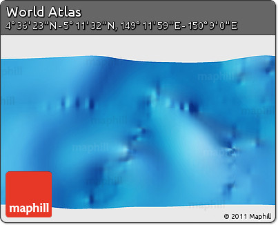 Physical 3D Map of the Area around 4° 53' 57" N, 149° 40' 30" E