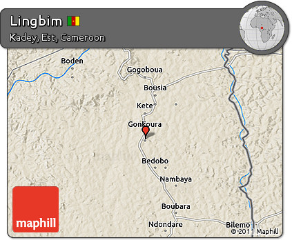 Shaded Relief 3D Map of Lingbim